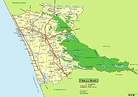 Trichur District Map, 100 KB